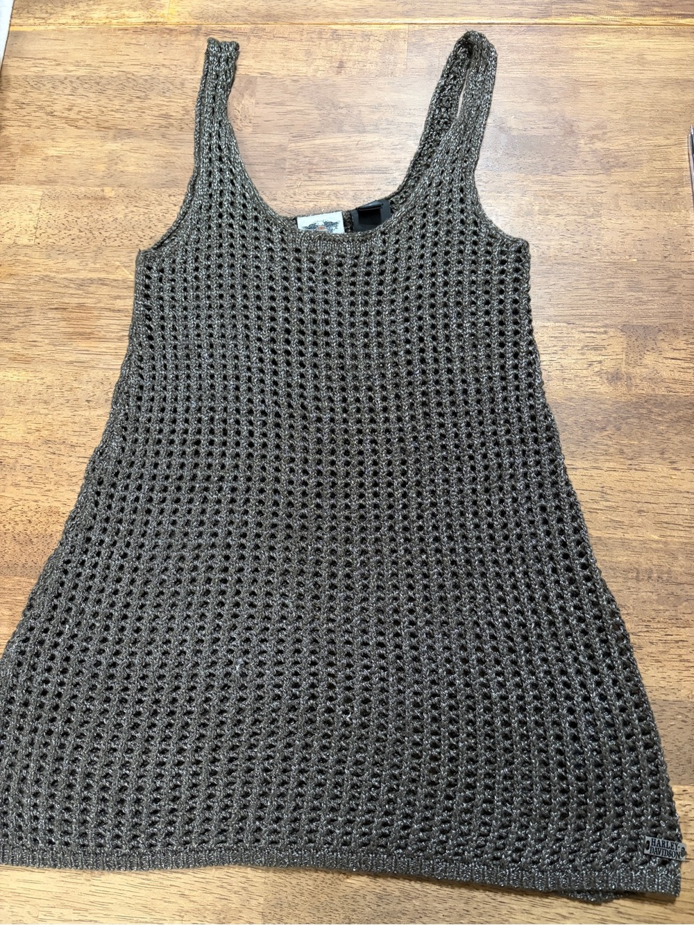 Harley-Davidson Dark Brown Open-Weave Tank Top